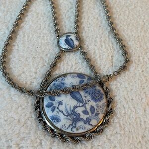 handpainted porcelain necklace